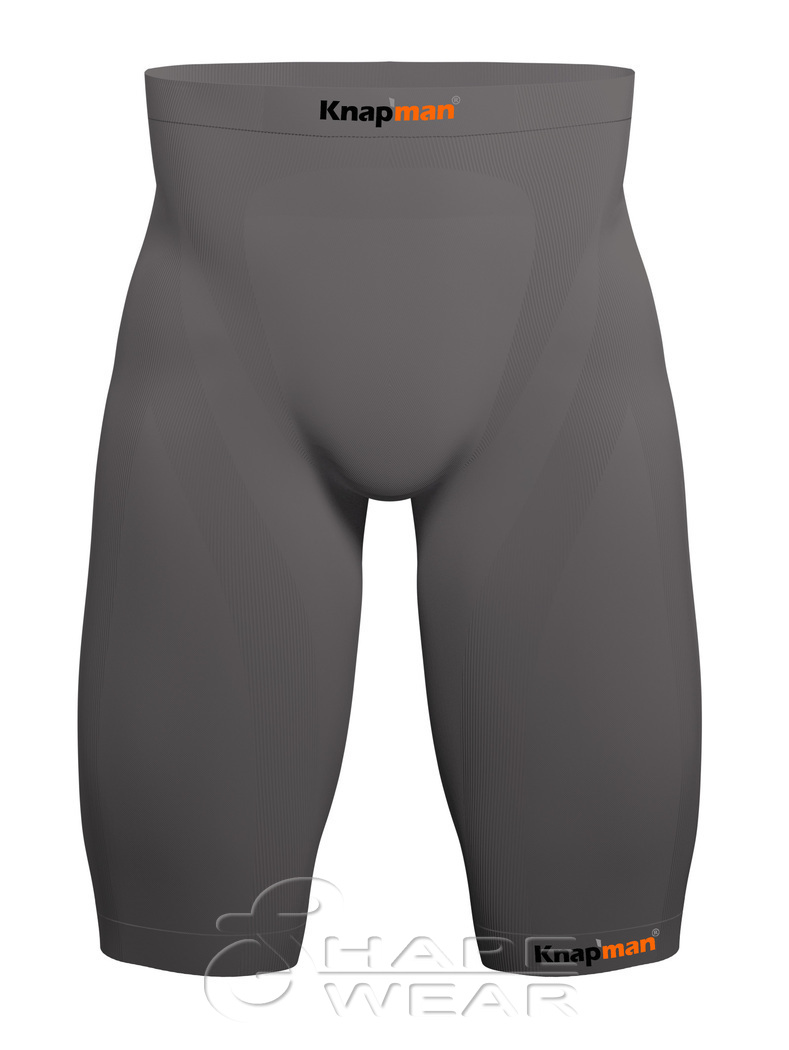 gray compression shorts